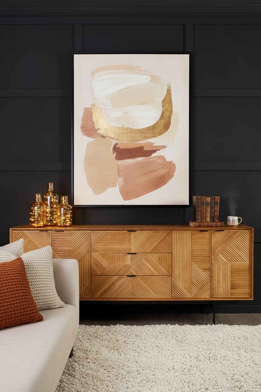 Tulum Natural Finish Sideboard with 4 Doors and 3 Drawers