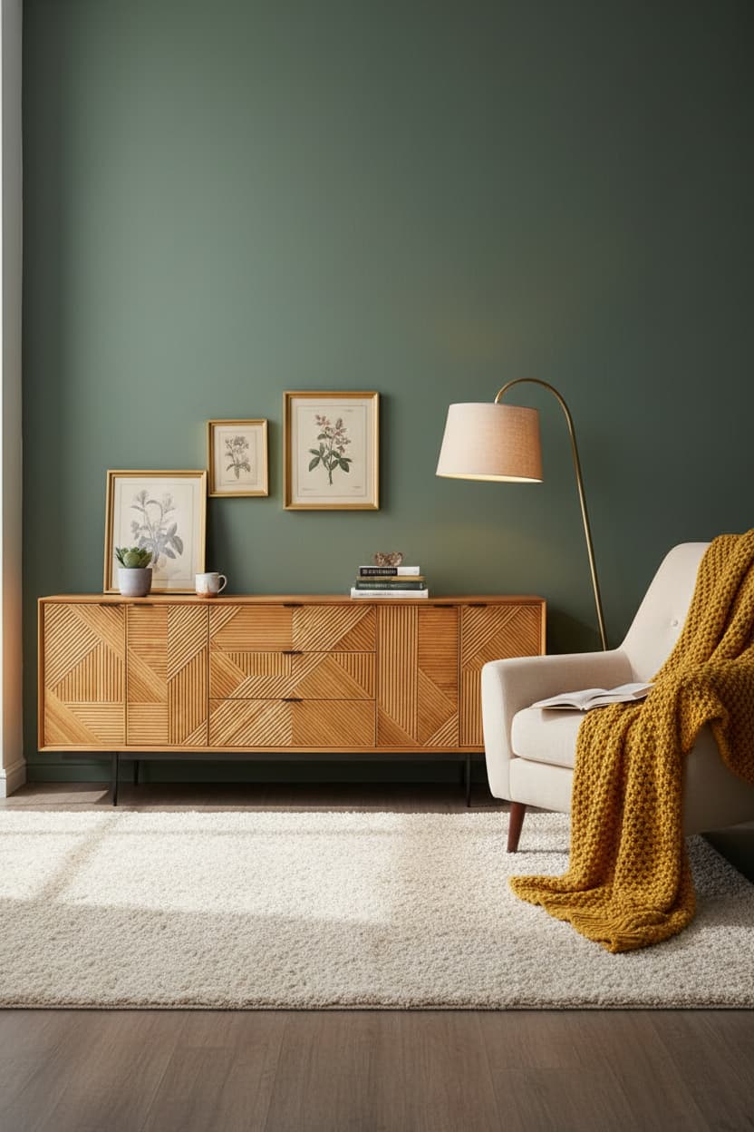 Tulum Natural Finish Sideboard with 4 Doors and 3 Drawers