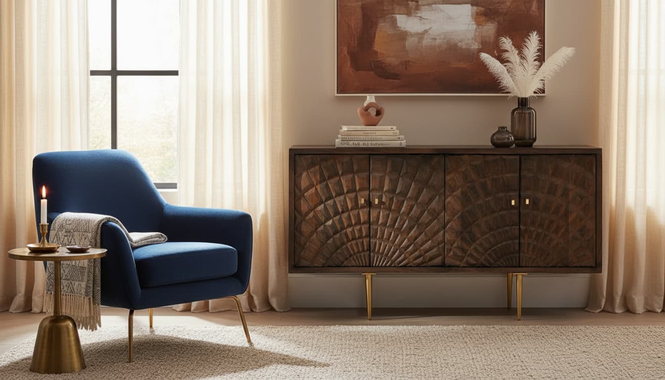 Porto 4 Door Mango Wood Sideboard