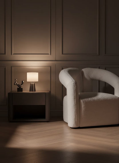Bianca Ivory Boucle Statement Chair