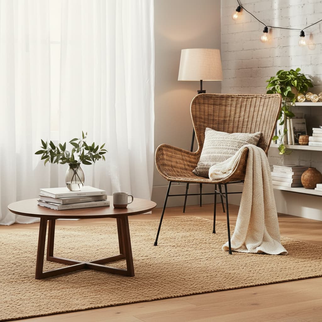 Celebes Curved Design Natural Rattan Chair