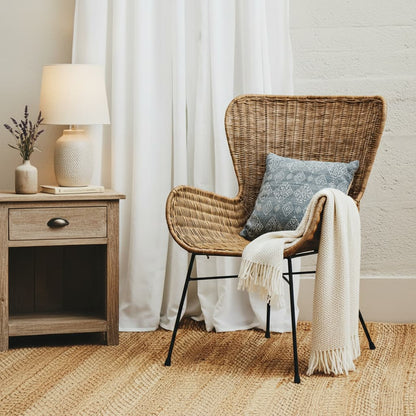 Celebes Curved Design Natural Rattan Chair