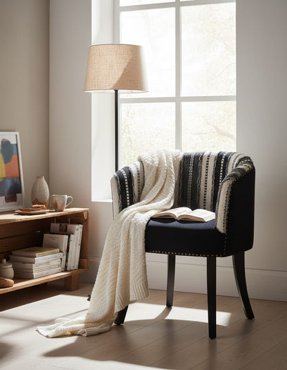 Serene Black and White Chair