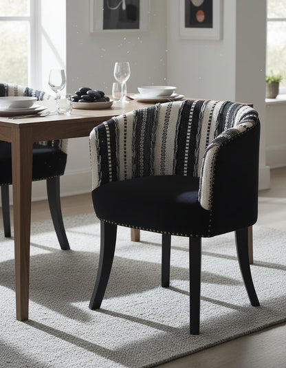 Serene Black and White Chair