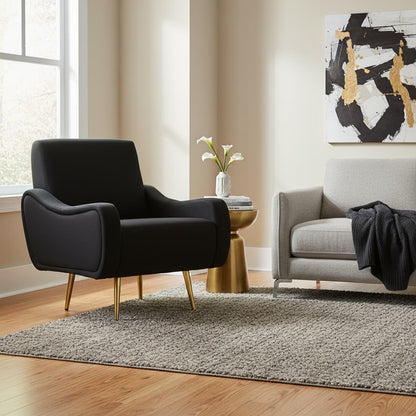 Checker Black Armchair