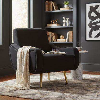 Checker Black Armchair