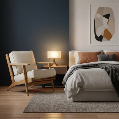 Troy Natural Linen And Oak Armchair