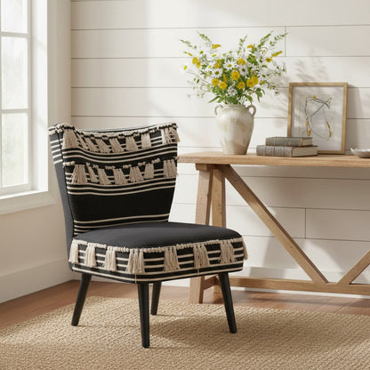 Serene Black Moroccan Chair