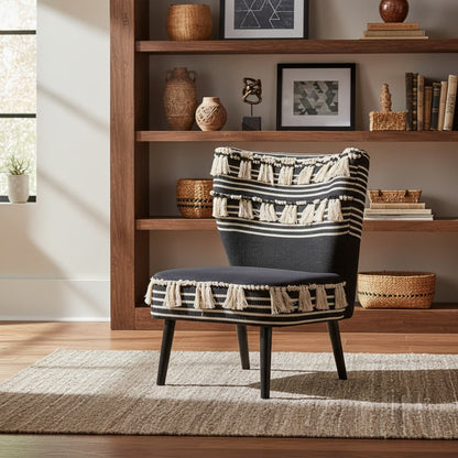 Serene Black Moroccan Chair