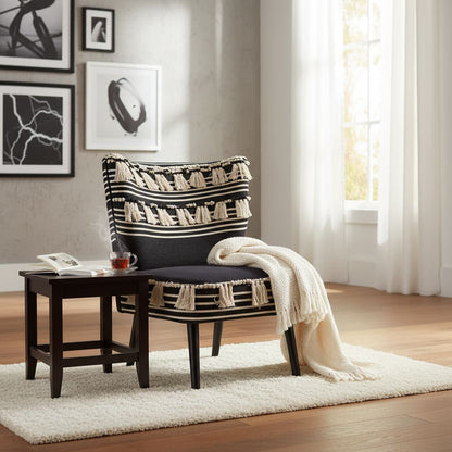 Serene Black Moroccan Chair