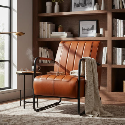 Dakota Tan Leather Armchair
