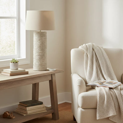 Tall Tuscan Grey Lamp