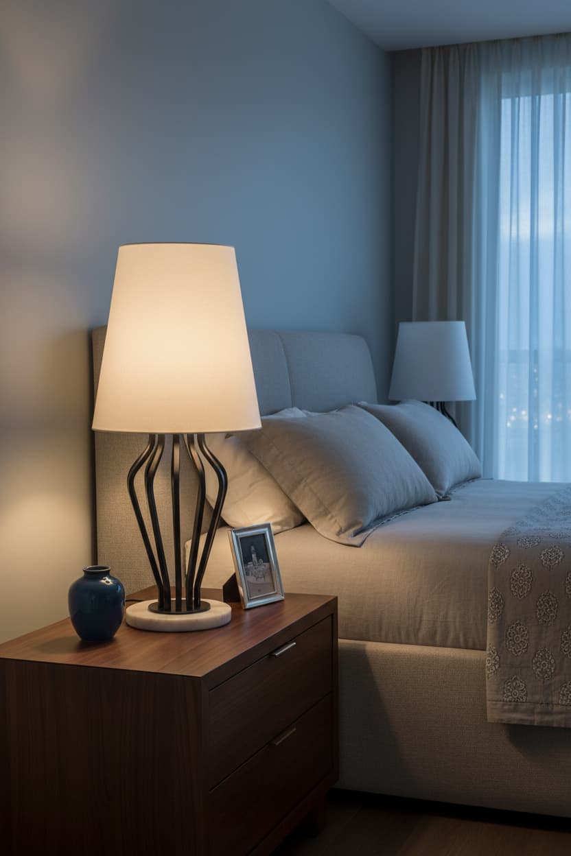 Yada Black And White Table Lamp