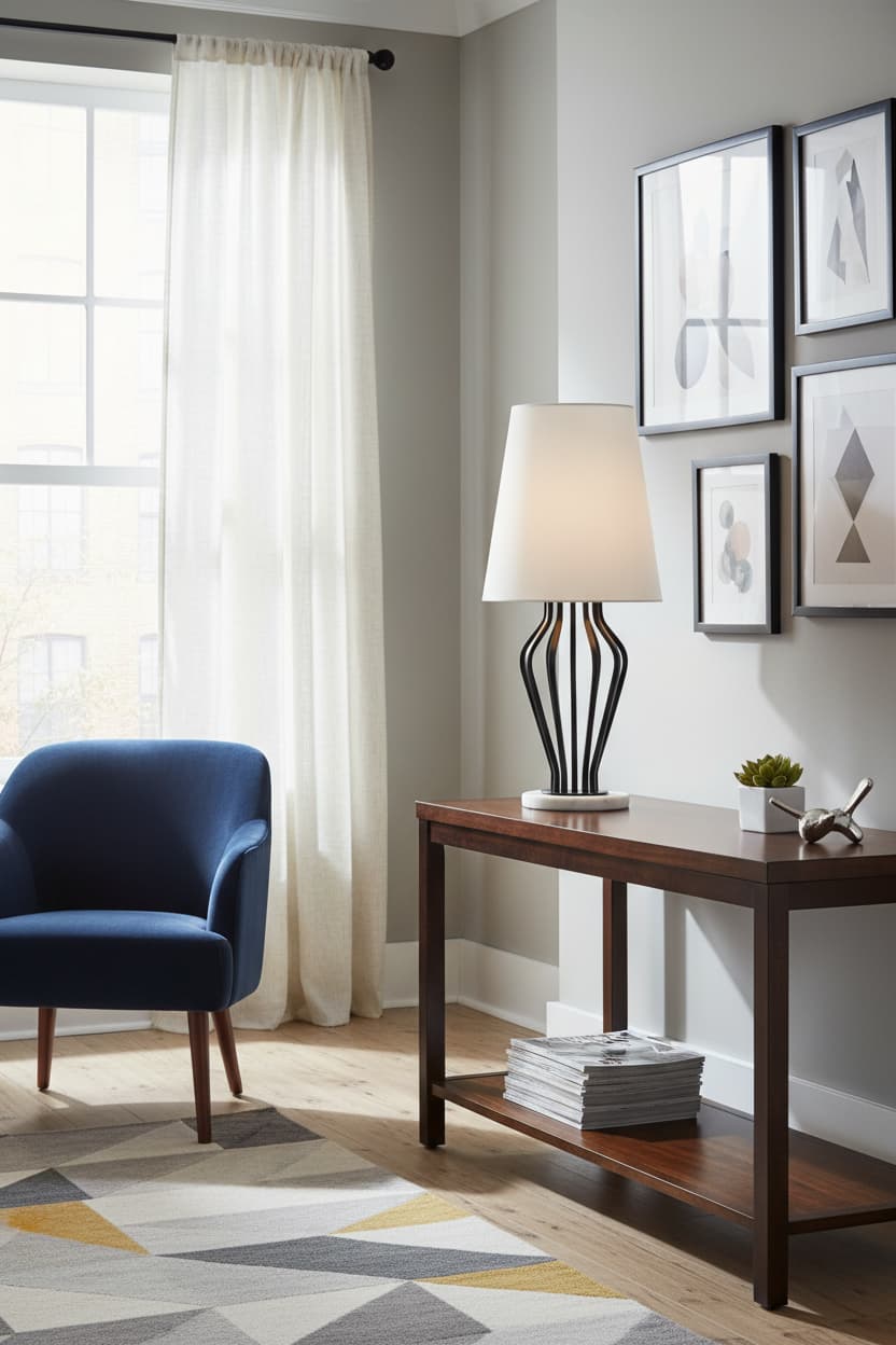 Yada Black And White Table Lamp