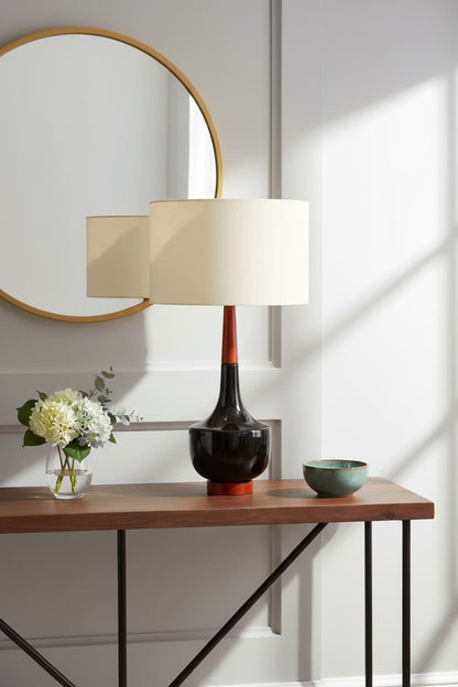 Orion Table Lamp with Wood And Ceramic Base