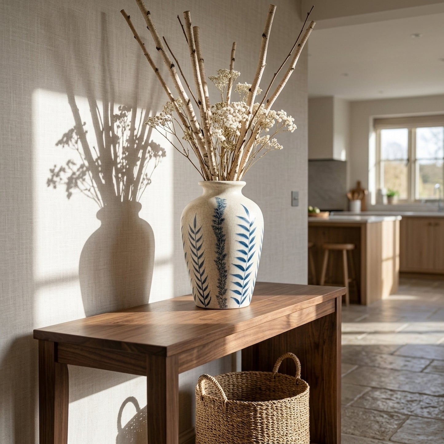 Classic Blue Flora Juniper Vase