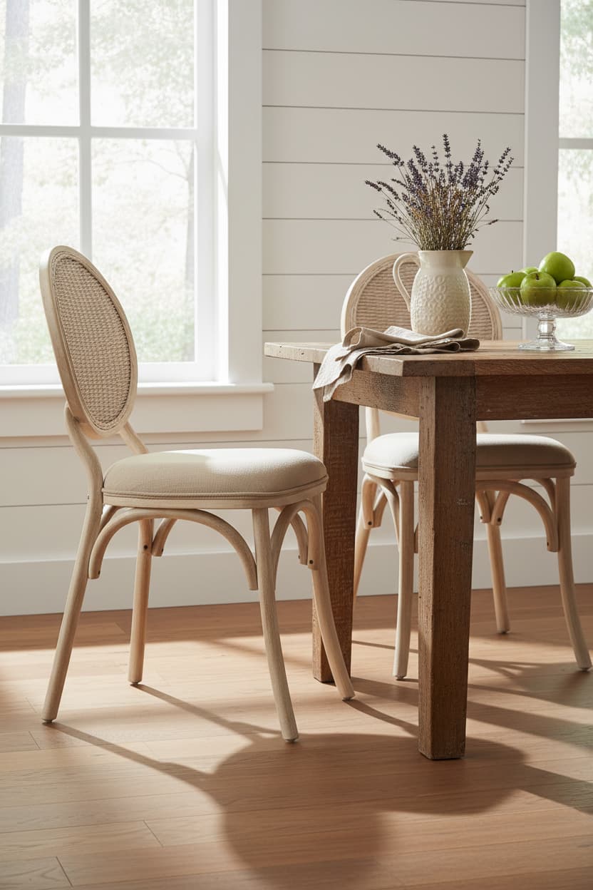 Pacific White Wash Elm Wood Dining Chair