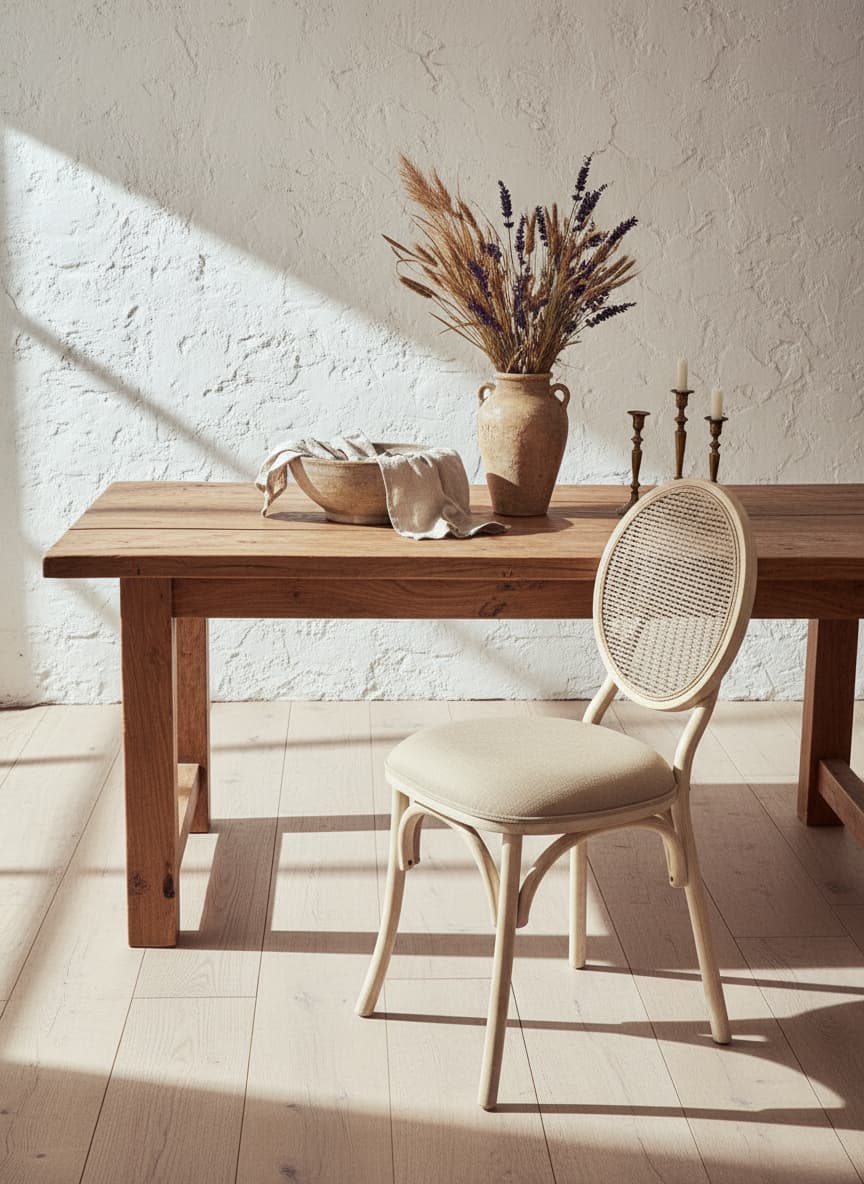 Pacific White Wash Elm Wood Dining Chair