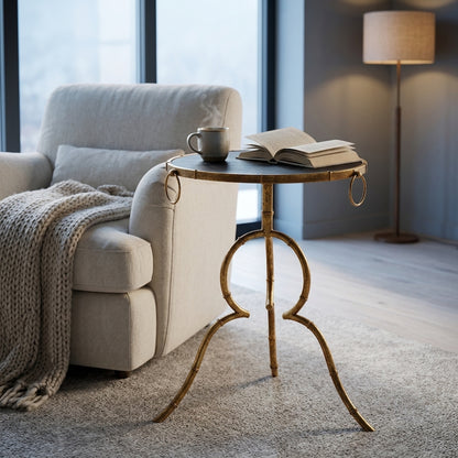 Icon Black Tempered Glass Top Accent Table