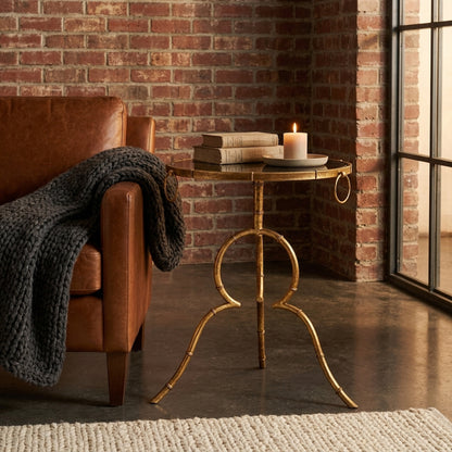 Icon Black Tempered Glass Top Accent Table