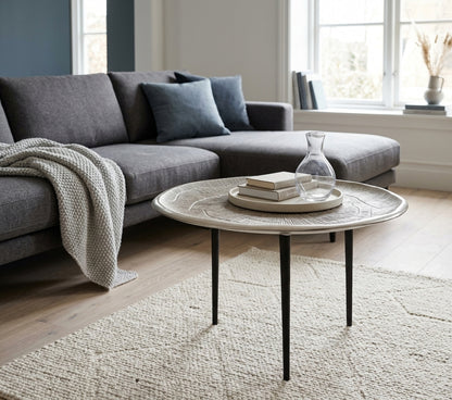 Forest Oak Effect Silver Top Coffee Table