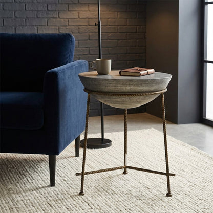 Element Concrete Bowl Shaped Side Table