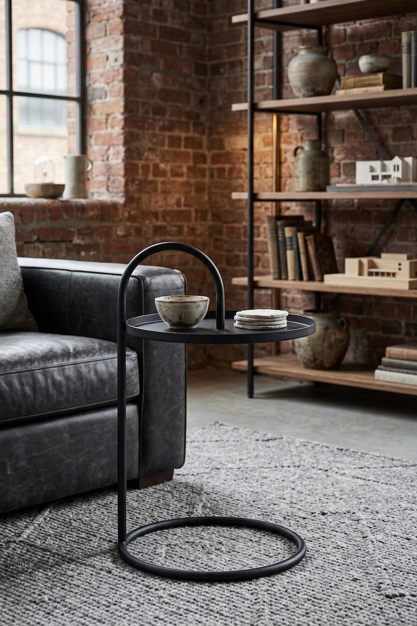 Fjord Black Hanging Top Side Table
