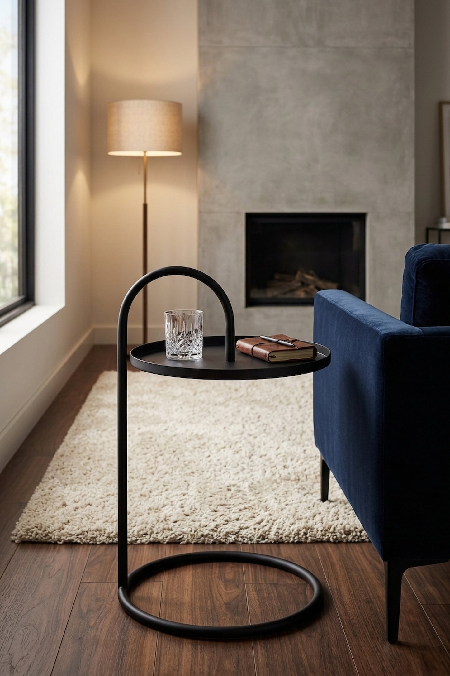 Fjord Black Hanging Top Side Table