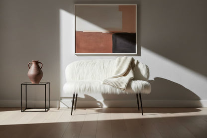 Ochre Sofa With Black Legs