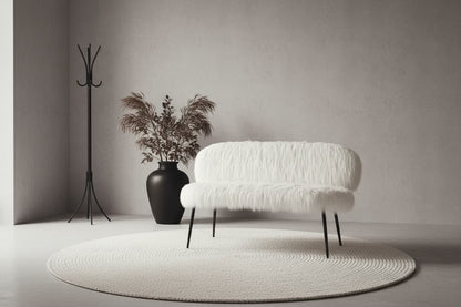 Ochre Sofa With Black Legs