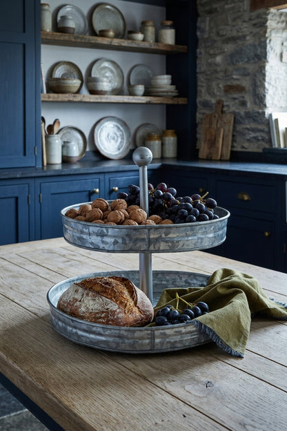 Estate Two Tier Galvanised Steel Cake Stand