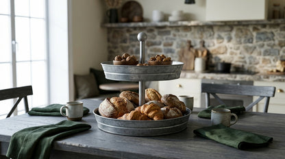 Estate Two Tier Galvanised Steel Cake Stand