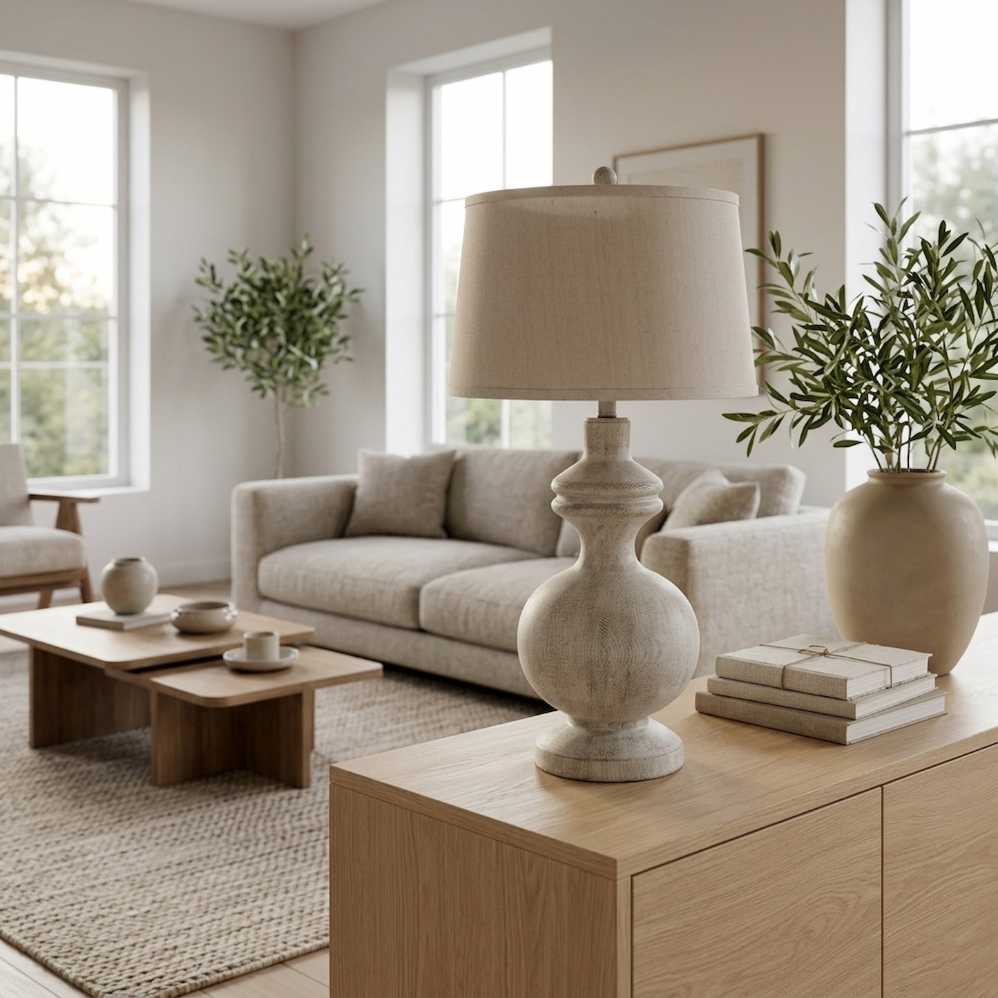 Amorie Table Lamp With Linen Shade