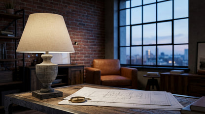 Incia Urn Wooden Table Lamp