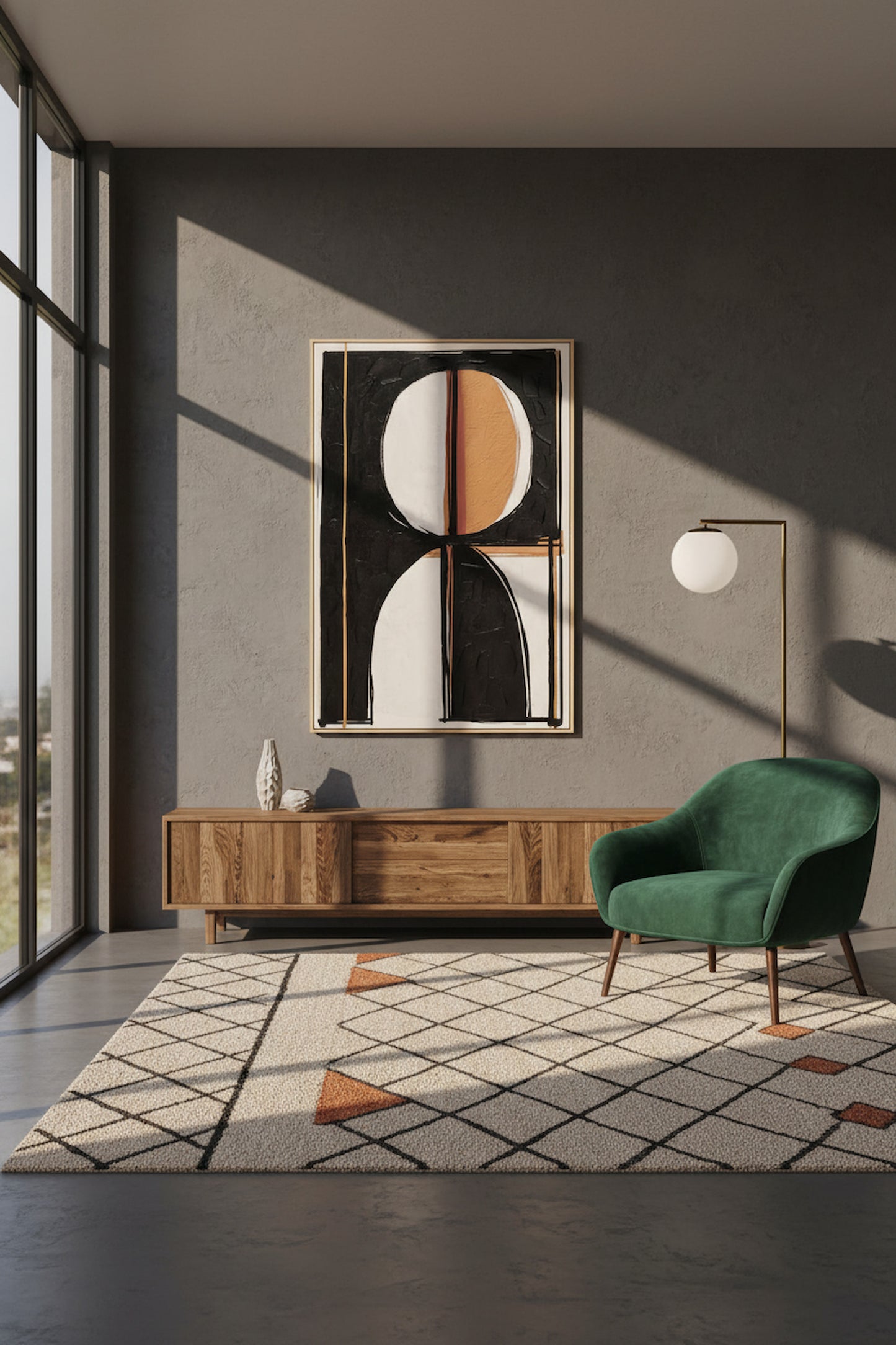 Modernist Abstract Geometric Design Wall Art