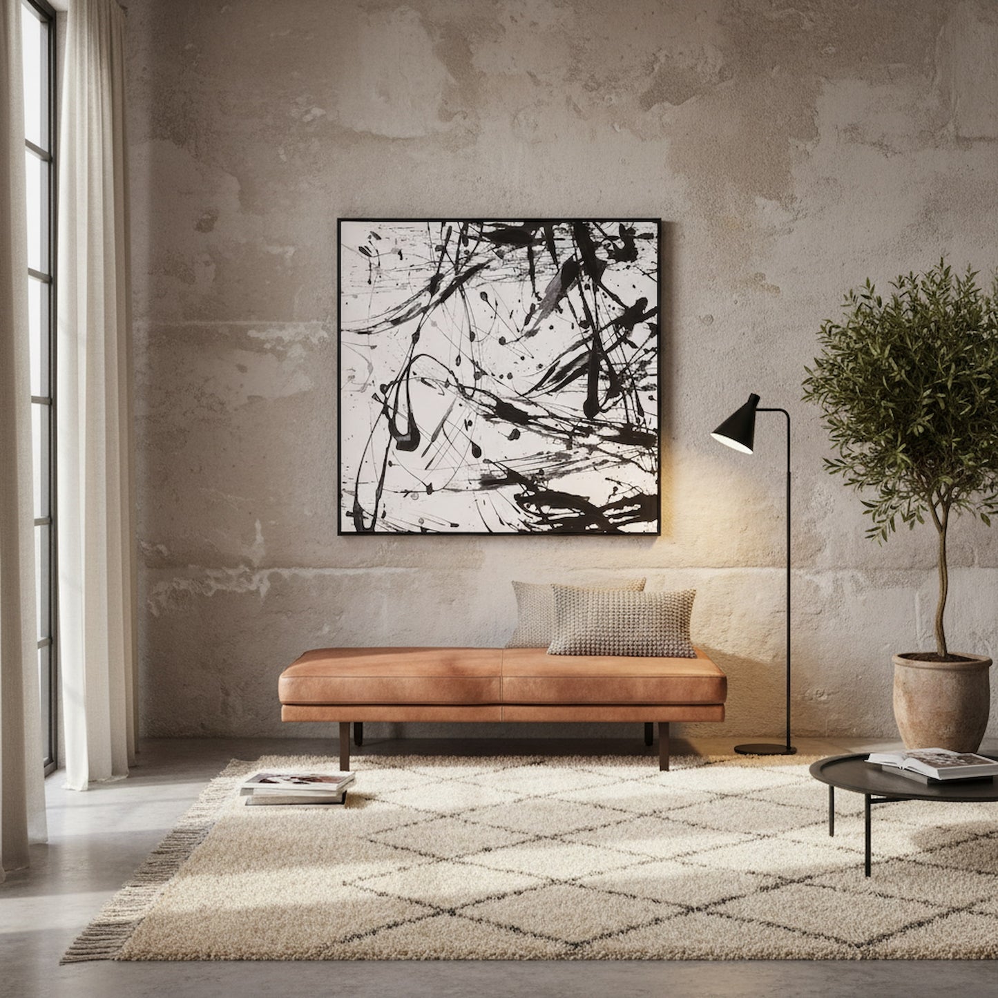 Modernist Black and White Wall Art