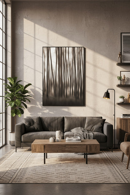 Modernist Black And Natural Classic Wall Art