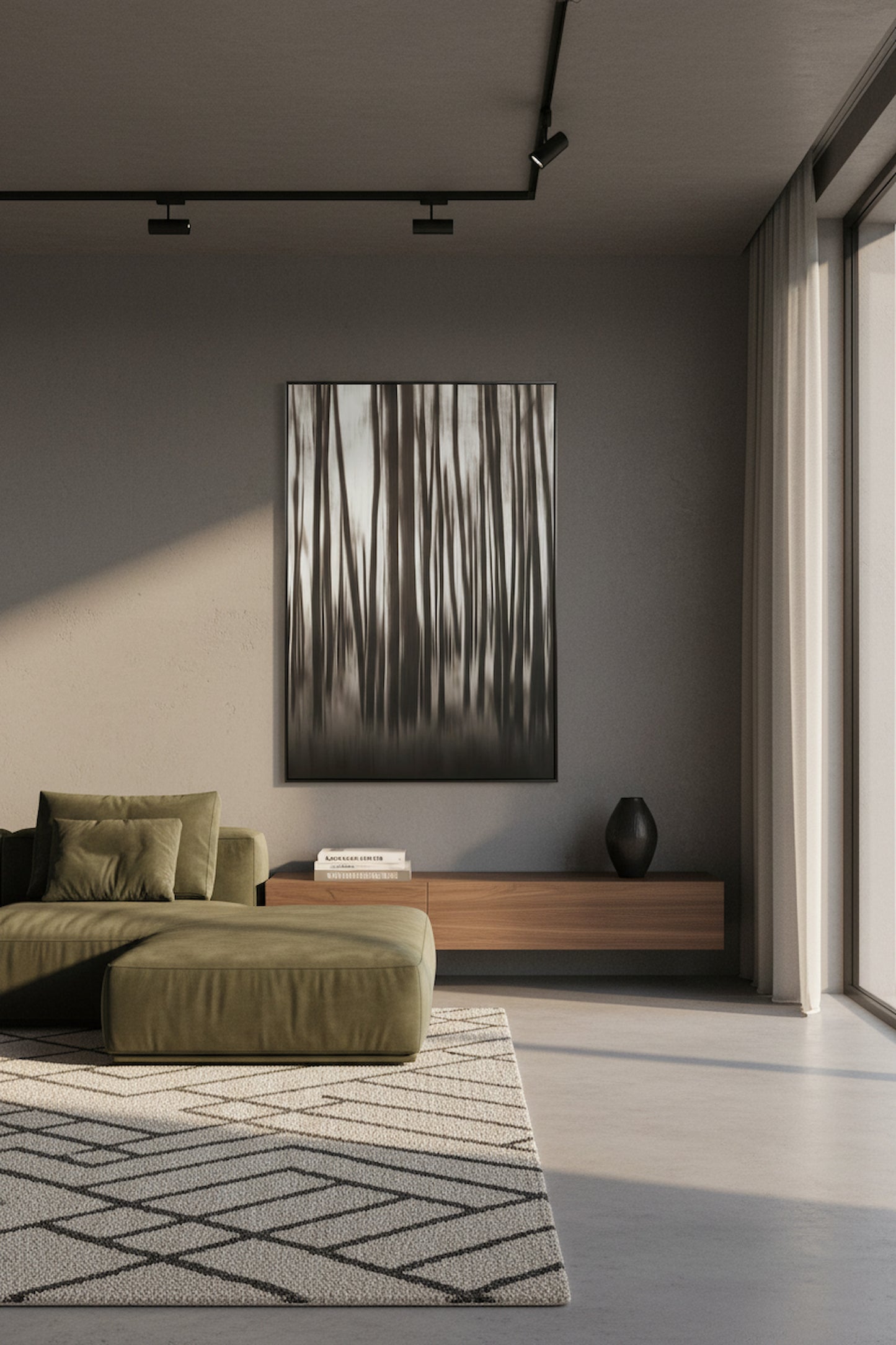 Modernist Black And Natural Classic Wall Art