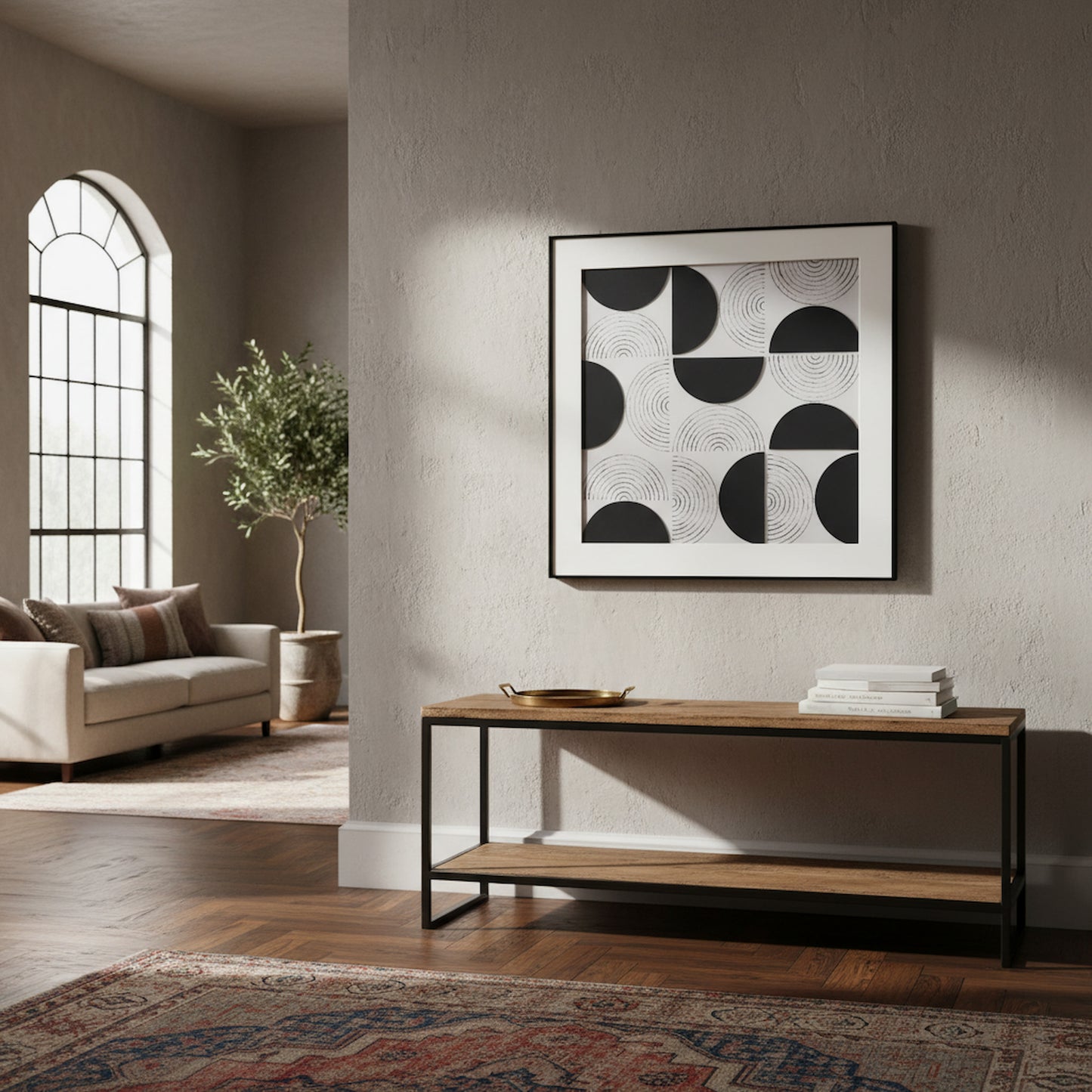 Foundation Black And White Wall Art