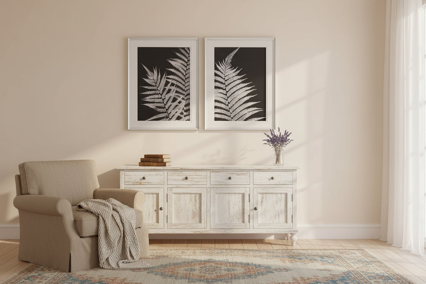Foundation Set Of Two Leaf Print Wall Art
