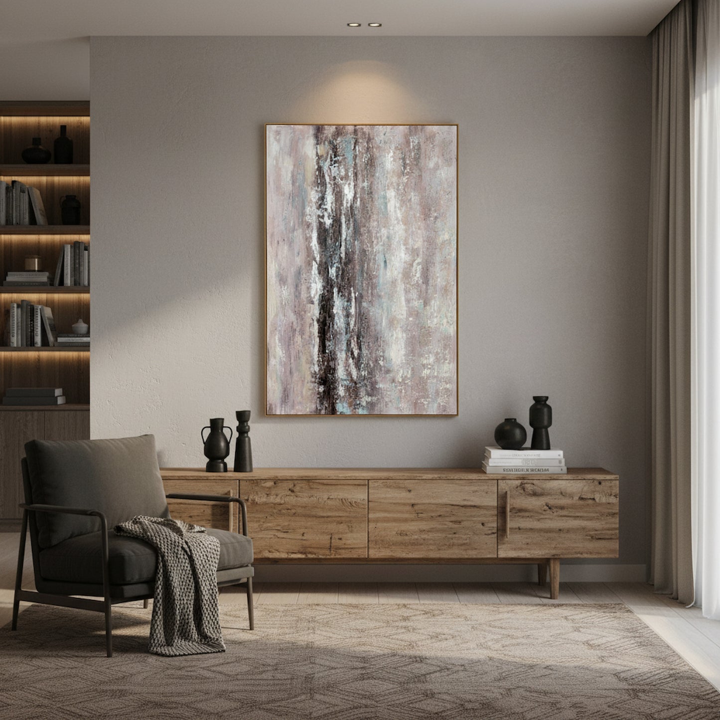 Traverse Hand Painted Canvas In Frame