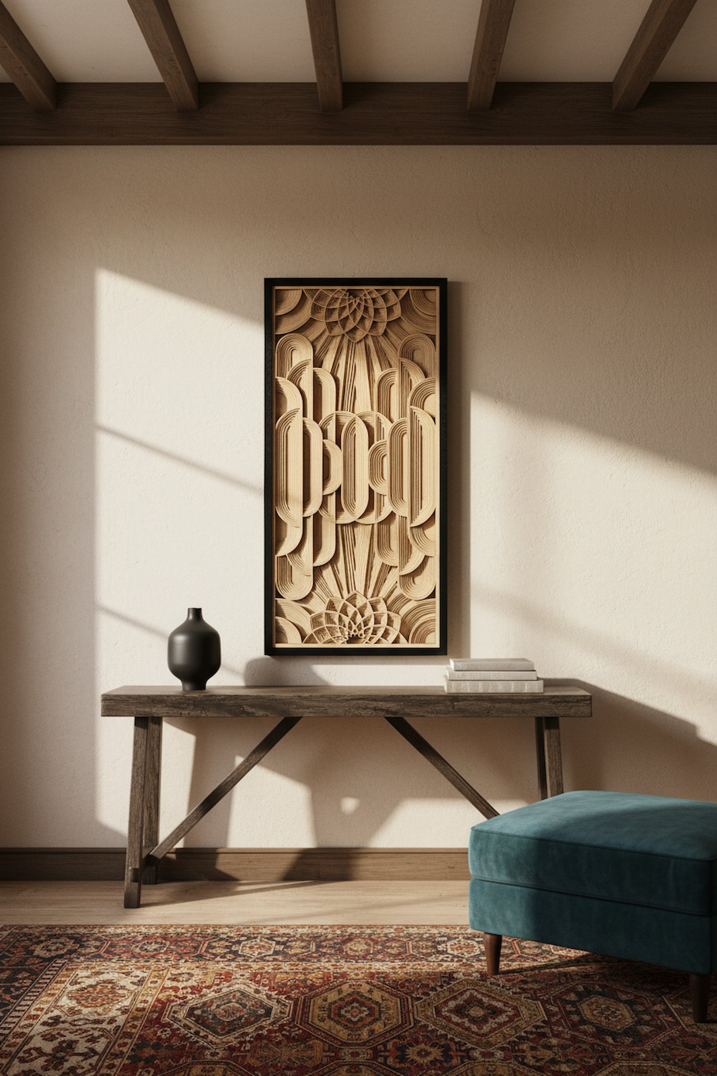 Milan Deco Wood Carving Wall Art