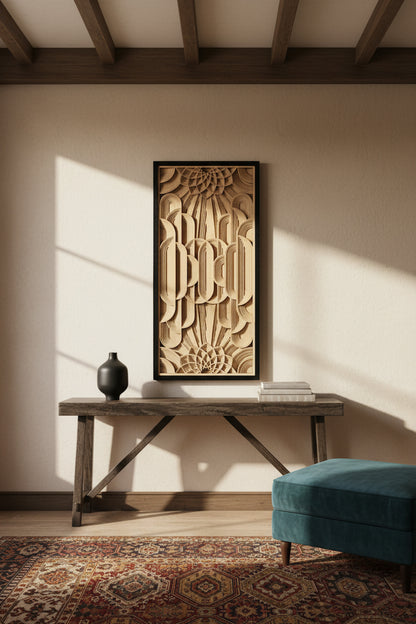 Milan Deco Wood Carving Wall Art