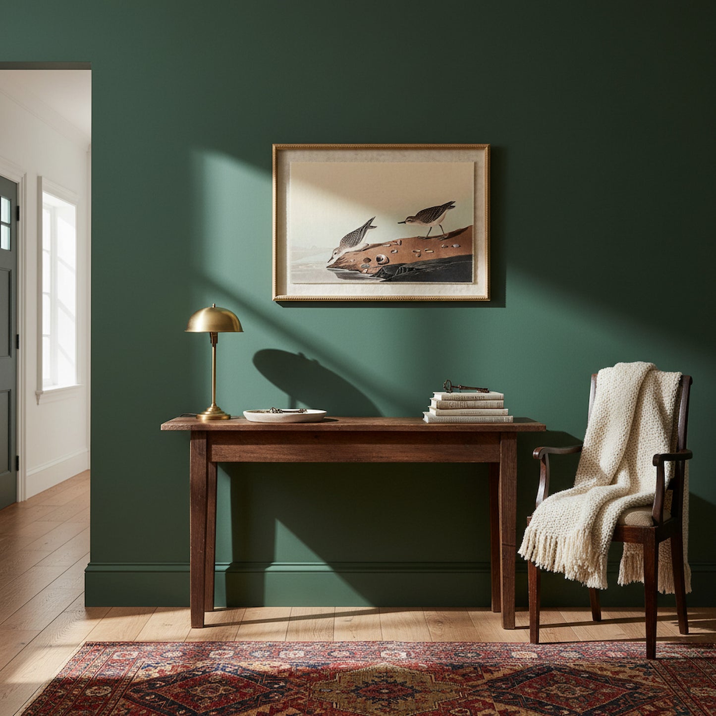 Flora & Fauna Collection Stints On Linen In Beaded Frame