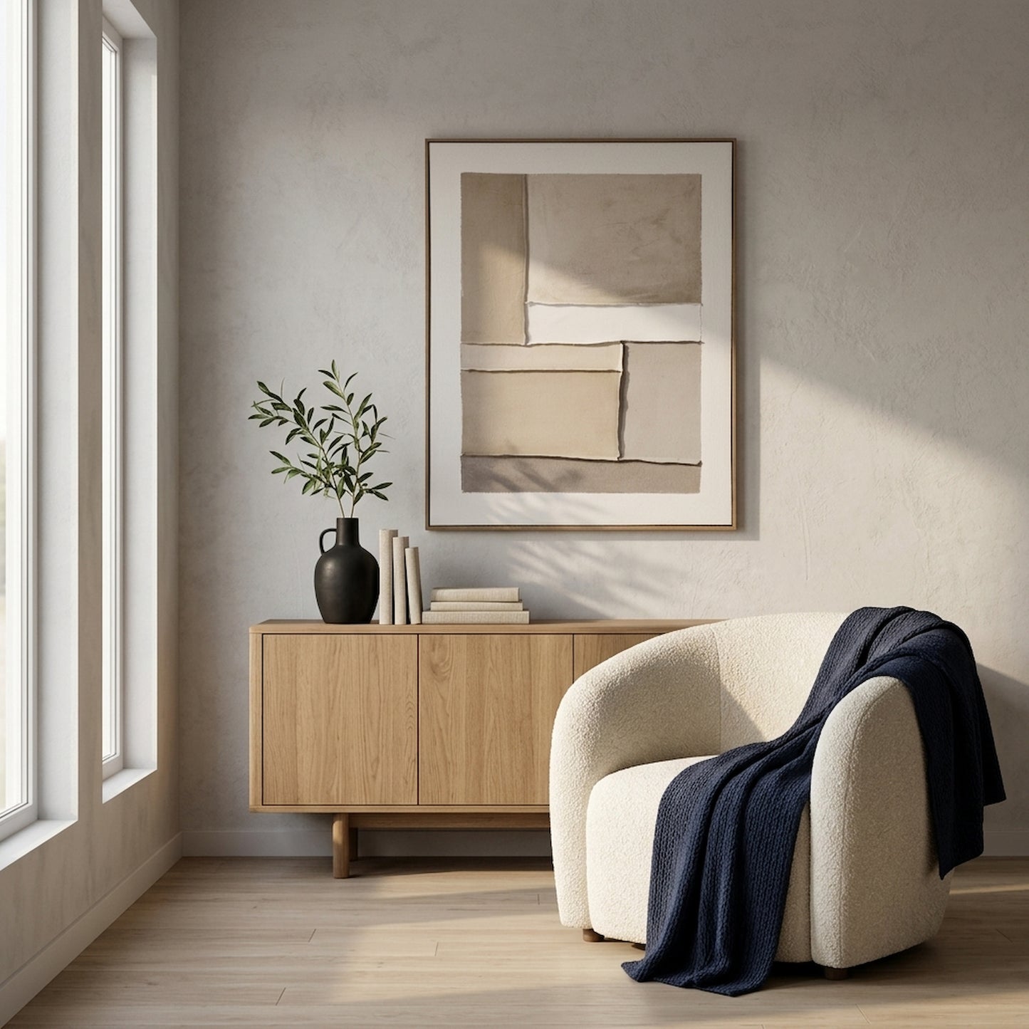 Contempo Alpha Framed Painting On Canvas
