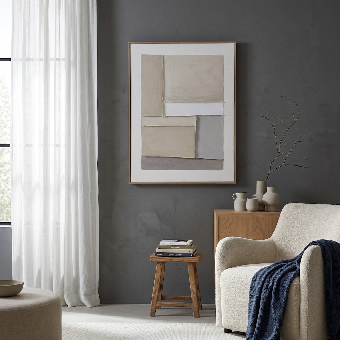 Contempo Alpha Framed Painting On Canvas
