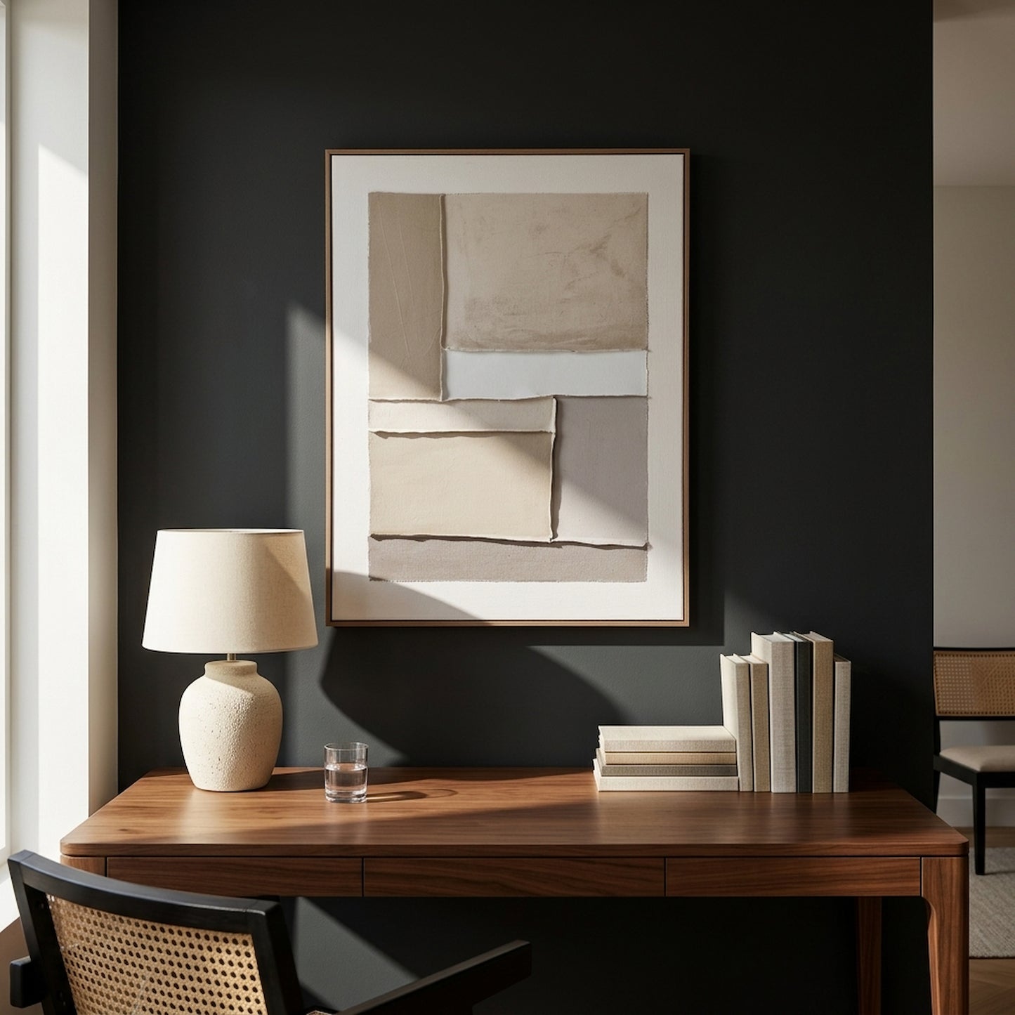 Contempo Alpha Framed Painting On Canvas