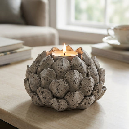 Stone Effect Acorn Tea Light Holder