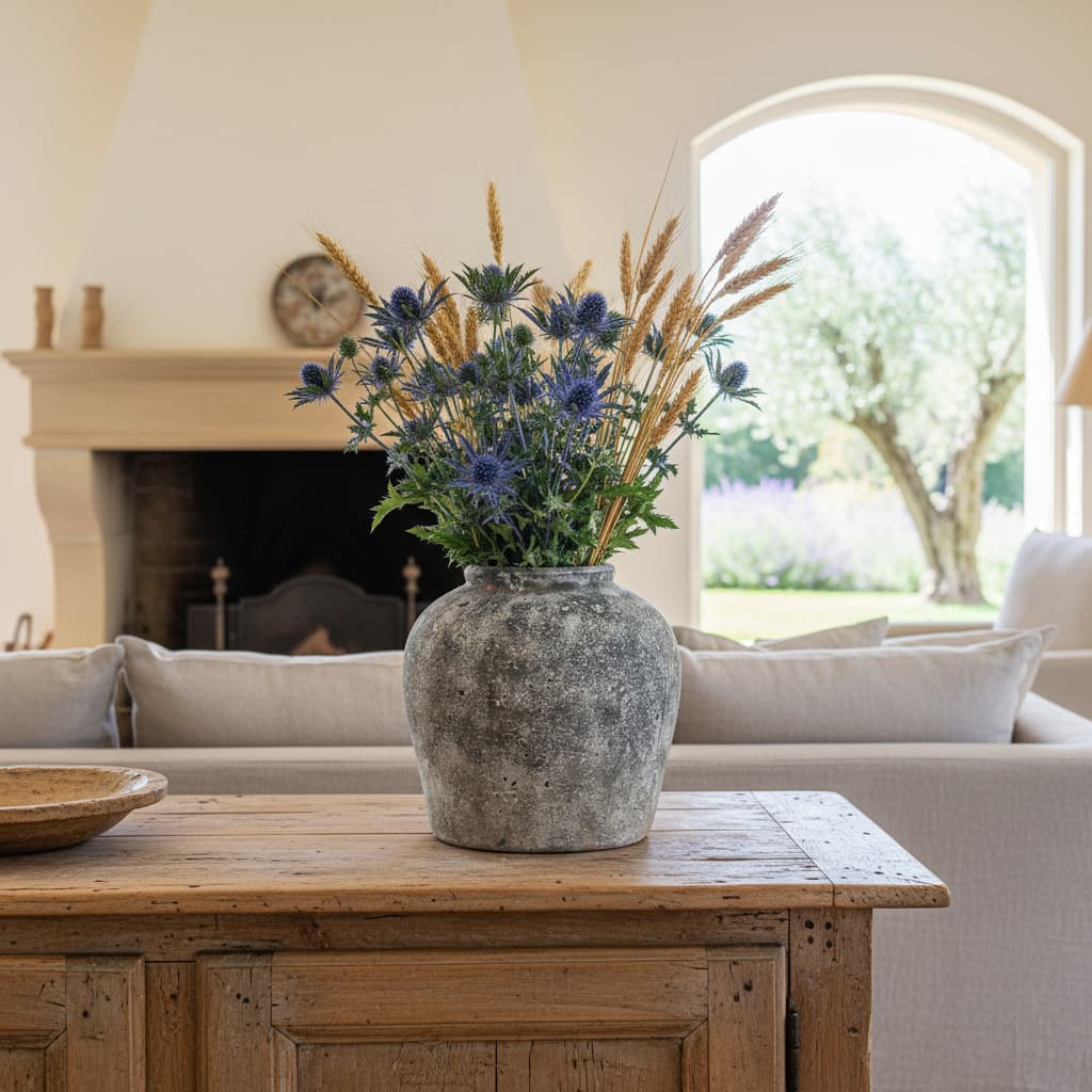 Aged Stone Ceramic Vase