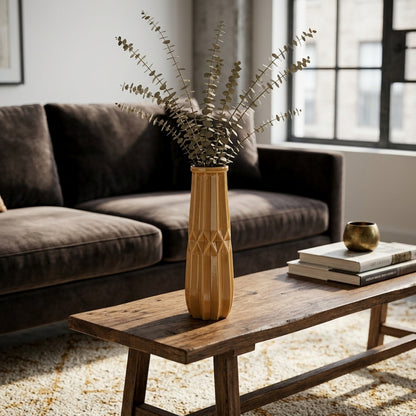 Seville Collection Tall Ochre Vase